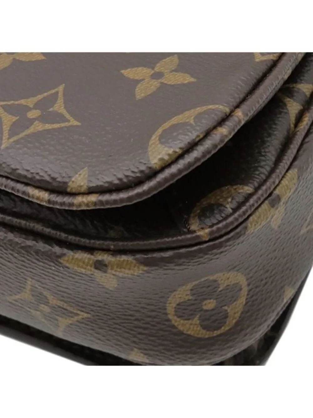 Louis Vuitton 2-Way Bag Pochette Metis MM Monogram Canvas Gold Brown Shoulder
